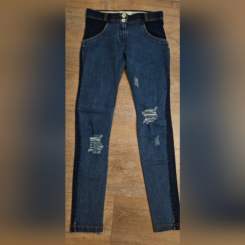 Freddy Low Rise 2 Tones Distressed Wr.up XS